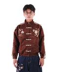 Coffee Brown Crest Jacket