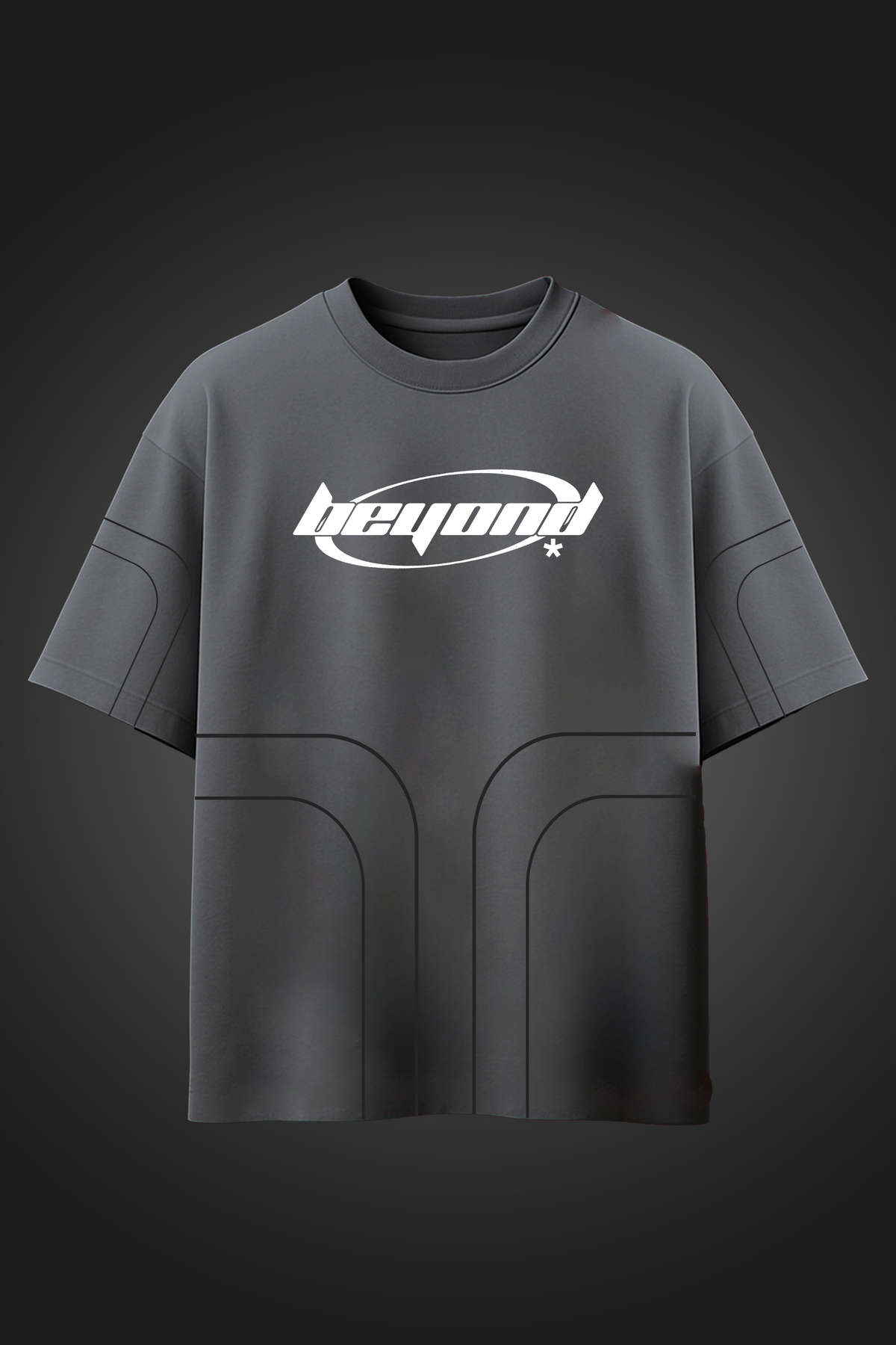 BEYOND ARC  GREY Oversized T-Shirt