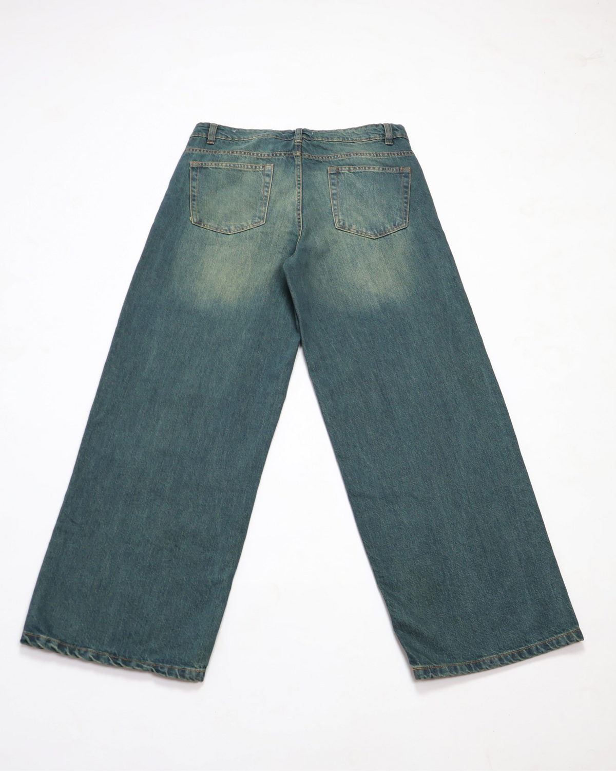 DUSTY OLIVE BAGGY DENIMS
