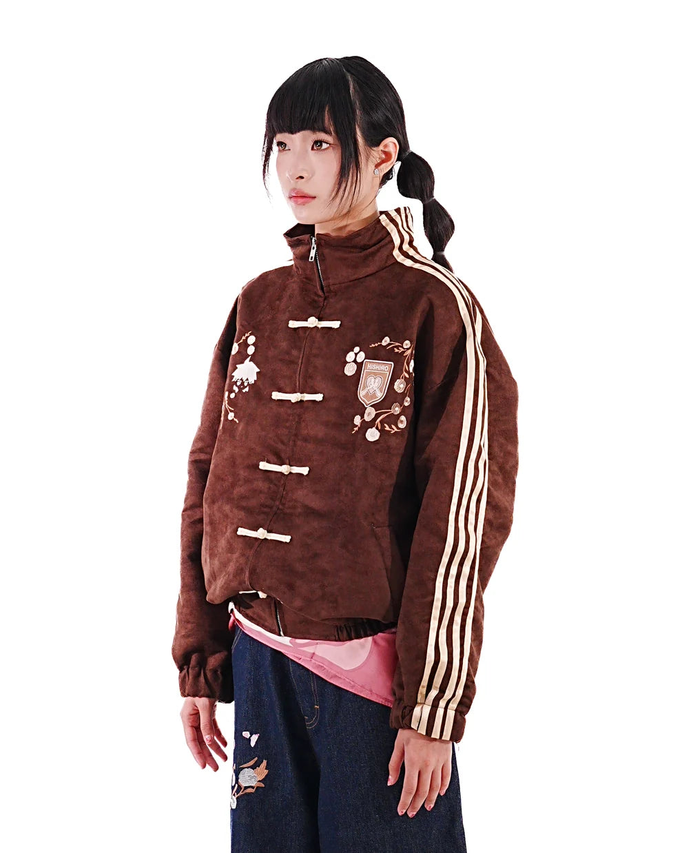 Coffee Brown Crest Jacket