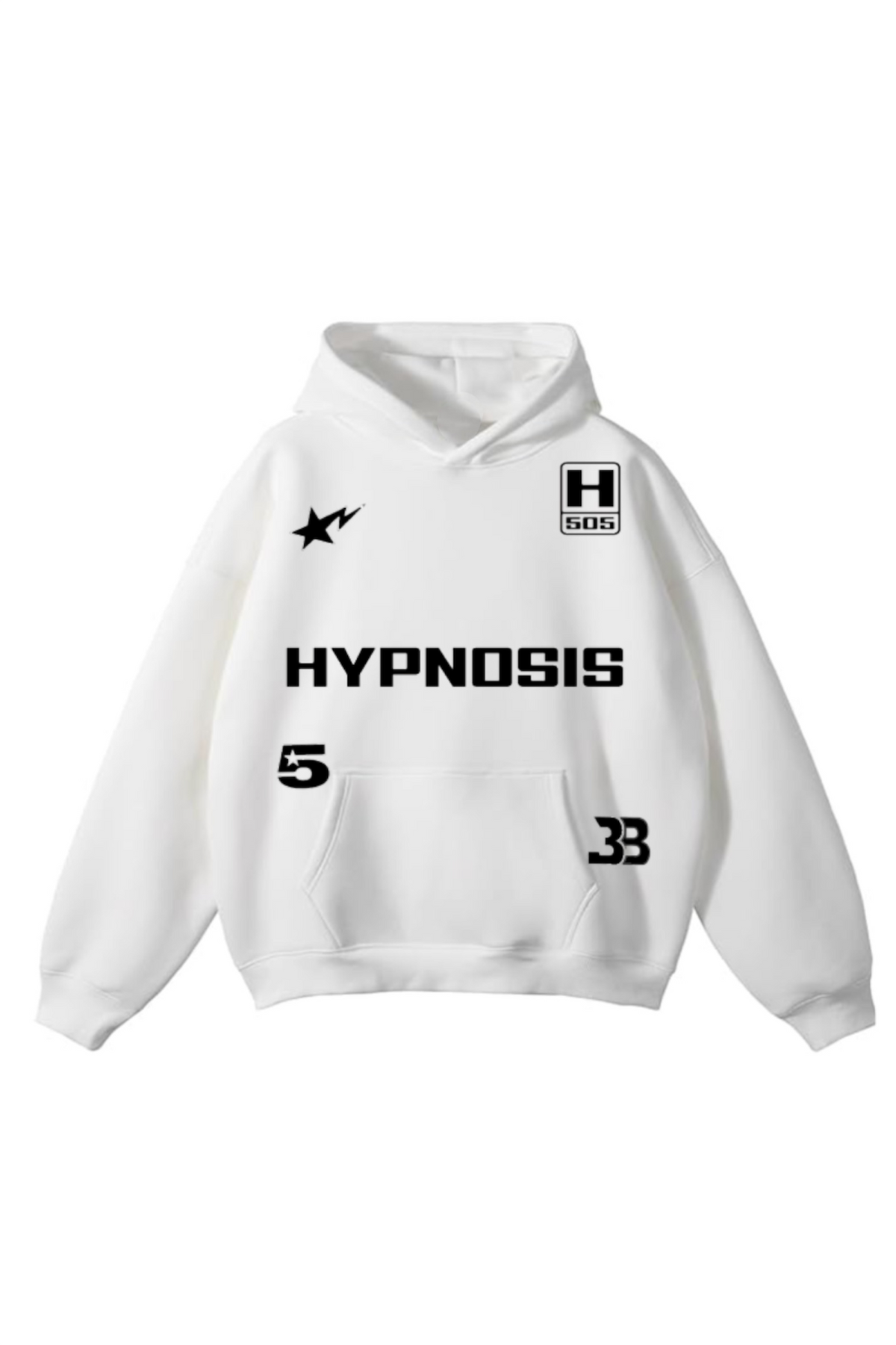 Oversized White Hypnosis Hoodie