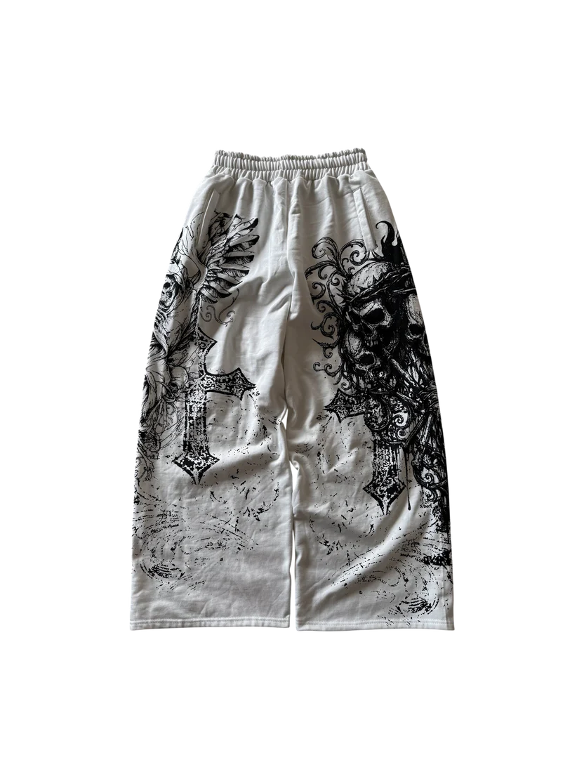 Graphic Wide Leg Sweatpants