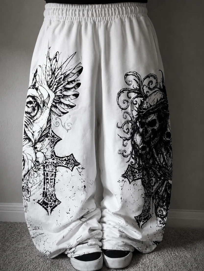 Graphic Wide Leg Sweatpants