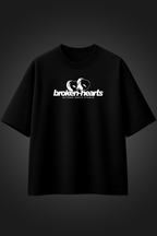 BROKEN HEARTS BLACK OVERSIZED T SHIRT