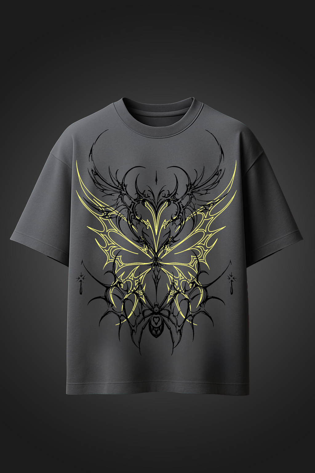 butterfly grey oversized t shirt